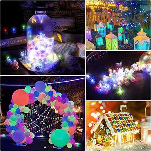 Hausprofi 100pcs mini luzes LED, luzes de balão LED para decorações de festa luzes de festa neon para lanternas