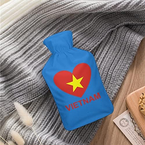 Amor Vietnã Garrafa de água quente 1000 ml com tampa macia removível Saco de injeção de água de pacote frio e