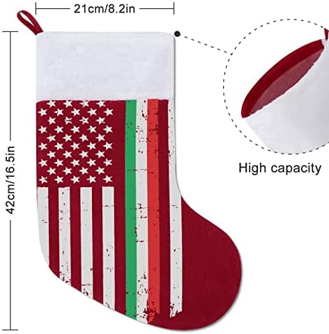 Itália American Line Fin Line Bandeira de Natal Vermelho Decorações de casa para lareira da árvore de