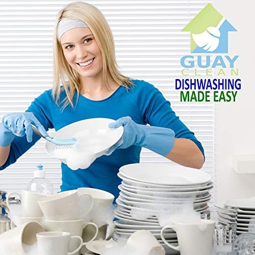 Guay Limpo Brush de prato de cozinha com alça e raspador - pincéis de 4pc incluem: retangular, redondo,