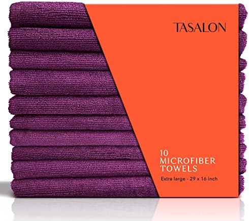 Toalha de cabelo de microfibra Tasalon - 10 pacote - toalhas de salão - toalhas de microfibra seca rápida