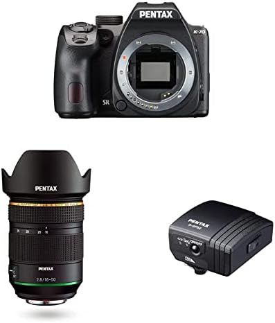 Câmera DSLR de Pentax K-70, com 16-50 mm F2.8ed PLM AW LENS ZOOM PADRÃO DE ABERTA GRANDE F2.8E