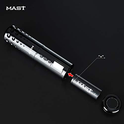 Mastro Lancer sem fio Tattoo Pen Machine 2pcs Substituível Bateria de 1900mAh Digital LED Display