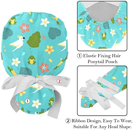 Chapéu de trabalho com botões e laços de fita para mulheres 2 pcs papel de parede floral