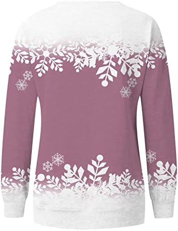 Safeydaddy 2022 Christmas Feia suéteres para mulheres, moletom de manga longa camisetas gráficas
