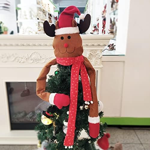 Decorações de Natal Árvore de Natal Top Star Papai Noel Hat Tree Top Decoração Presentes de aniversário