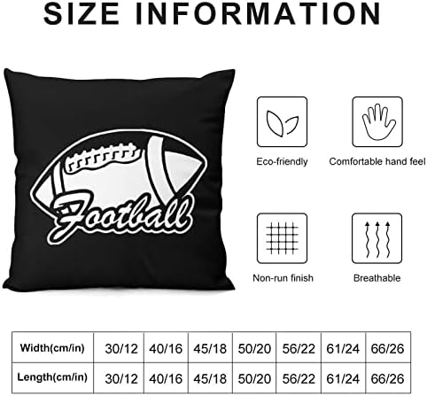 Rugby American Football Throw Capas de travesseiros Conjunto de 2 estojo de almofada para sofá -sofá de