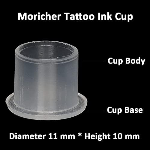 Tampas de tinta de tatuagem de 100pcs com base 11 * 10mm para maquiagem pigmento limpo Copo de contêiner