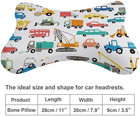 Cartoon Cars Collection Cole travesseiro de pescoço 2 PCs Local de pescoço de cabeça respirável
