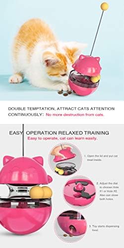 Gato de tratamento de tratamento de gato brinquedo, dispensador de gato brinquedo de gato de gato brinquedo, copo de gato interativo alimentador de quebra