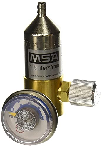 MSA 467896 Modelo RP Regulador de calibração de fluxo fixo para cilindros de gás de calibração de estilo RP, uso com instrumentos bombados, preciso, econômico, fácil de usar
