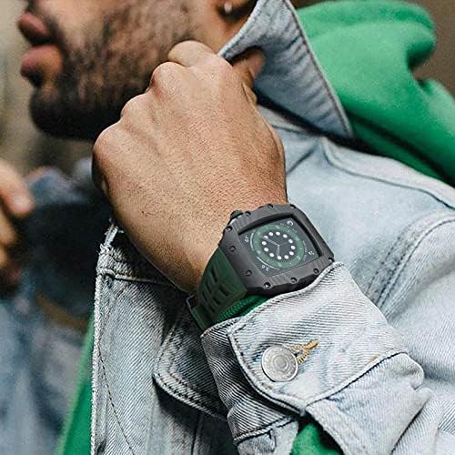 Daseb para maiúsculas de relógio Apple com banda de 44 mm de 45 mm de fibra de carbono modificada para iwatch
