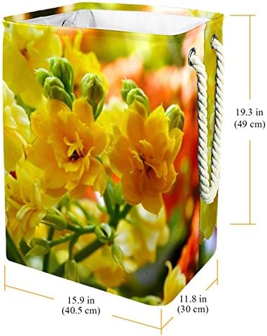 Mapolo Laundry Tester Beautiful Belas Flores Amarelo Flor Dobrável Cesta de Armazenamento de Lavanderia