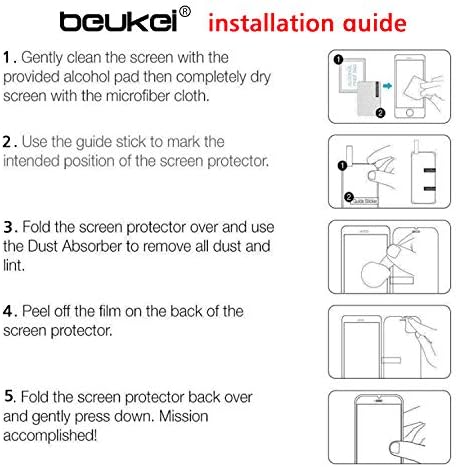 Beukei Compatível para o Samsung Galaxy A23 5G / Galaxy A23 Protetor de tela Temperado por vidro, sensível ao toque, amigável de casos, 9H Drafidade