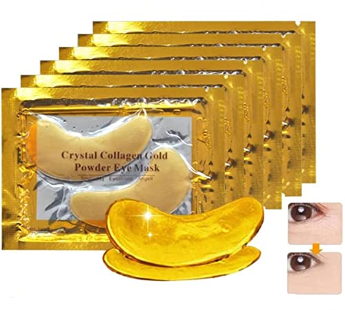 Micokay Máscara de Olhos Dourados, Gels de Olhos de 24k sob remendos para os olhos para hidratação e redução