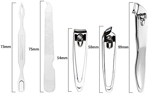 CLKSZ Set 10pcs Pedicure Manicure Tool Art Arte da unha Cutícula de aço inoxidável Clippers de tesoura de tesoura de tesoura Case