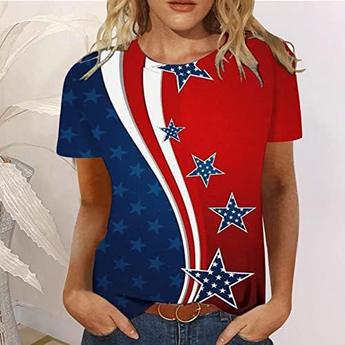 American Flag Impresso Camise