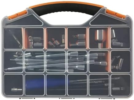 J.C Ferramentas - Caixa de Organizador de Ferramentas com divisores 18 Compartimentos Pequenos Organizador de