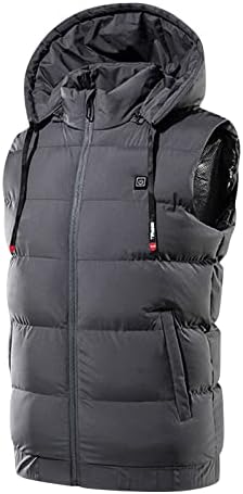Jaquetas Ymosrh Mens inverno USB Electric aquecido jaqueta de casaco com capuz