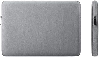 Laptop Yinhang Sleeve Sleeve Compatível com Computador de notebook de Chromebook de 15,6 polegadas, Tampa de poliéster à prova d'água protetora Saco de transporte acolchoado esbelto para homens mulheres, cinza claro