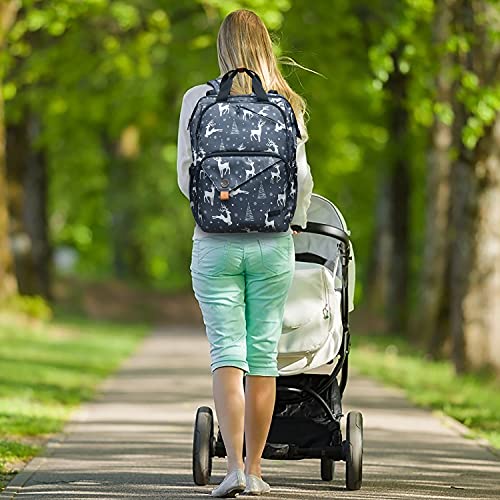 Hap Tim Backpack de bolsa de fraldas, grande capacidade Viajar de volta Maternidade Maternidade Bolsas de troca