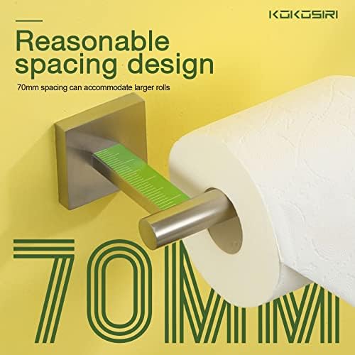 Kokosiri 32 polegadas Toalhas Toalheiro Rails de toalhas Banheiro Towel Toarder Papel de papel higiênico Rolo de vaso sanitário segura níquel escovado B4005BR-L32+B2005BR
