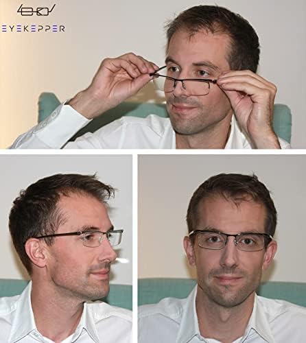 Eyekepper economiza 10% em óculos de leitura de meio aro de 3 pacote em pacote e 5 leitores de pacote vintage