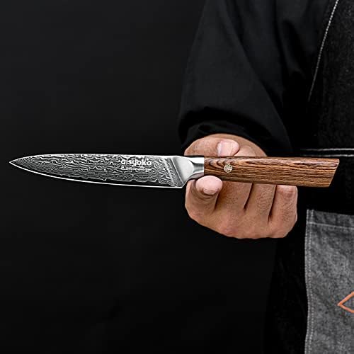 Aisyoko Paring Faca de 5 polegadas de 5 polegadas de frutas de faca de faca-japonesa VG-10 Super