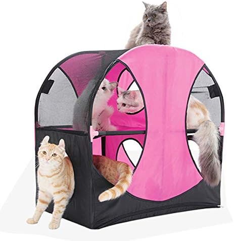 Gaorui Portable Pet Cat Tower House - Multifuncional Oxford Cat Tree House Salbing Condomin