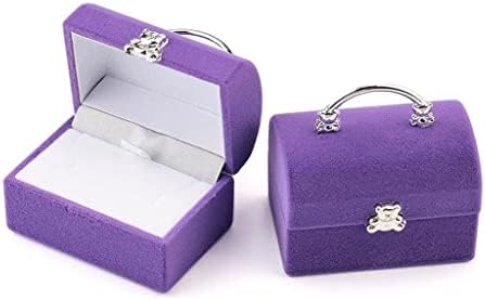 Caixa de jóias do MHYFC Velvet Calha de anel de veludo caixa de recipiente de caixa de recipiente de caixa de recipiente para embalagens de jóias