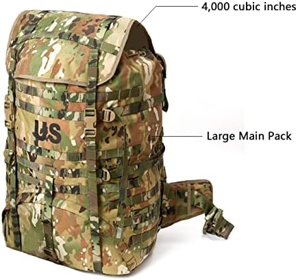 MT Molle Molle 2 Grande mochila com moldura, mochila tática média do exército, Multicam/OCP