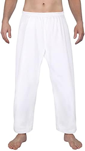 Calças Fitst4 Karate 8oz de 8oz de calças de artes marciais da cintura médios perfeitas para treinamento ou competição,