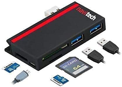 Navitech 2 em 1 laptop/tablet USB 3.0/2.0 Adaptador de hub/micro USB Entrada com SD/micro SD Reader