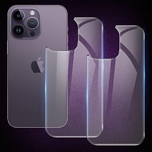 Protetor de tela traseira Jingoobon Compatível com o iPhone 14 Pro [2-Pack], vidro traseiro de vidro [nova