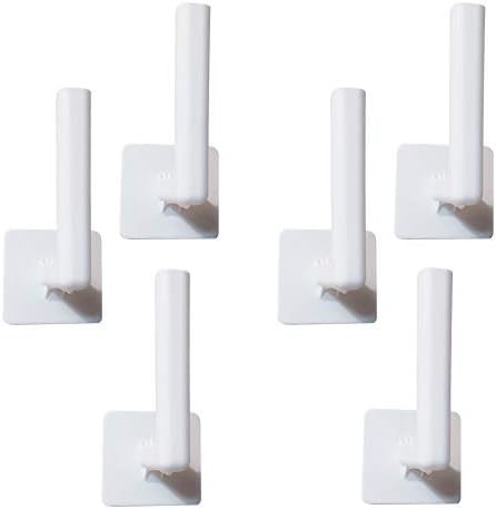 6 PCs ganchos adesivos em forma de L com dente de serra, ganchos de parede para serviço pesado livre