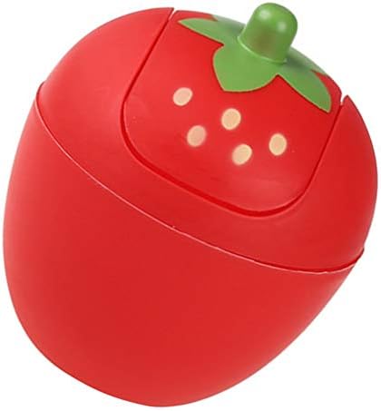 Toyvian Cute Strawberry Desk lata, pequena lata de lixo de mesa, lata de lixo mini, lixo de bancada