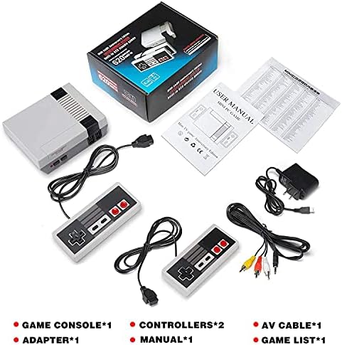 Retro Game Console Mini Classic Game System com 2 NES Classic Controller e Plug de saída AV embutida e jogo