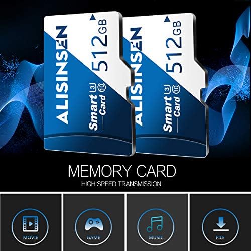 Cartão de memória Micro SD com um Adaptador de cartão SD Micro SD Card 512GB Card SD 512GB Card, Classe 10 TF Card