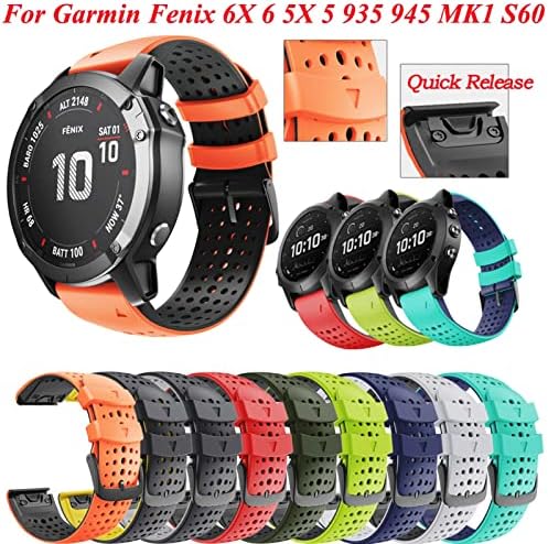 Egsdse 26 mm tiras de faixa de relógio para Garmin Fenix ​​6 6x Pro 5 5x 3 3hr 935 945 Assista Silicone Correa Smart Watch Reduse