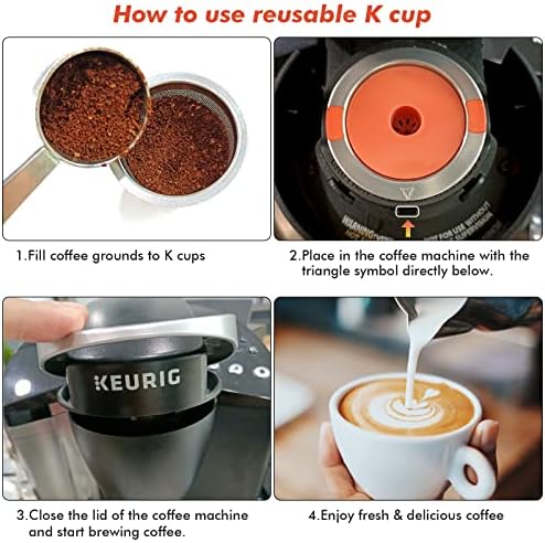 Copos K reutilizáveis ​​para Keurig | PODS de café reutilizável de Keurig compatível com 1,0 e 2,0