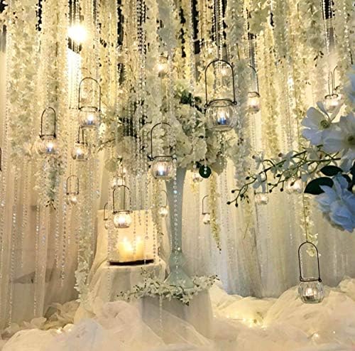 Kaoyoo 10m Clear Crystal Beads Chian Trim by the Roll for DIY, decoração de festa de casamento