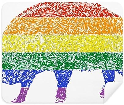 Rainbow Gay Pig LGBT Limpeza Clearner 2pcs Camurça Fabric