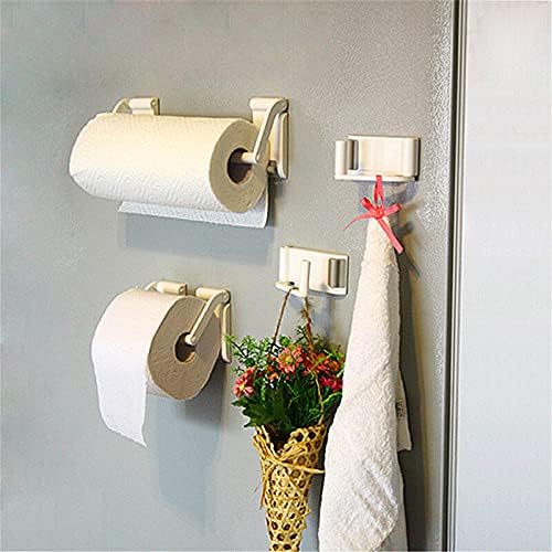 Rack de toalha de papel da geladeira, suporte de papel de rolo de ímã, categorias de armazenamento montadas na parede, sem punção, montagem com segurança em superfícies de geladeira e metal, um conjunto