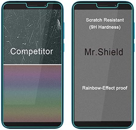 Mr.Shield [3-Pack] projetado para Motorola [Protetor de tela de vidro temperado] [Japan Glass com dureza 9H] com substituição ao longo da vida