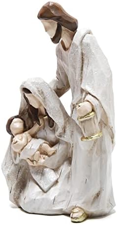 Hodao 7,8 polegada Holy Family Figuras Conjuntos de natividade para a polirresina interna de Natal Conjunto