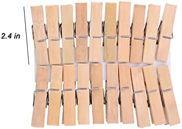 Pacote de 40 prendedores de madeira de 2,4 polegadas de mola pesada clipes de madeira durável