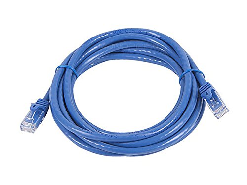 Monoprice - 109808 Flexboot Cat6 Ethernet Patch Cabo - Rede de Internet Cord - RJ45, encalhado, 550MHz, UTP, fio de cobre nua puro, 24AWG, 10 pés, azul