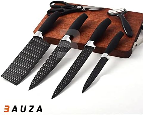 Conjuntos de faca de 8 peças Bauza para cozinha com bloco, conjunto de facas de corte, conjunto de blocos