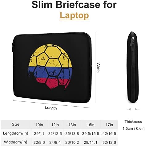 Caixa de laptop de futebol da bandeira colombiana Branhora de manga de laptop de laptop para homens Mulheres 13 polegadas