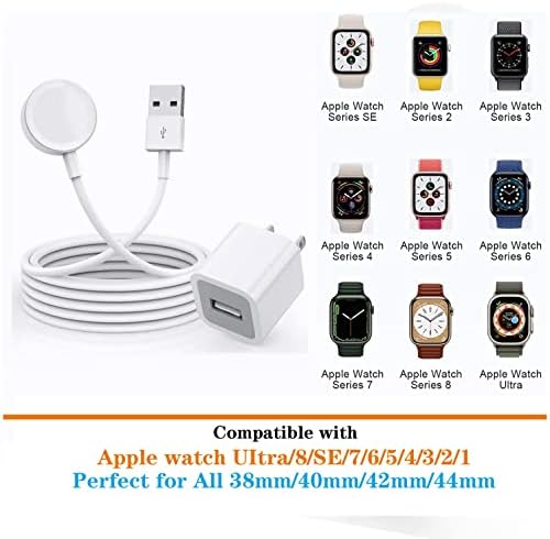 Para a Apple Watch Chager Iwatch -Charger Cable - com o adaptador de plugue de viagem de carregador de parede